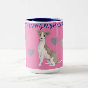 MUG L'ITALIEN GREYHOUND COMBO DEUX BOUGIES À TONNE. MU