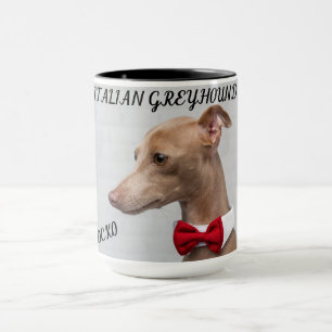 MUG L'ITALIEN GREYHOUND COMBO DEUX BOUGIES À TONNE. MU