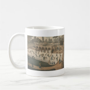Mug Lithographie de patinage sur glace d'hiver victori