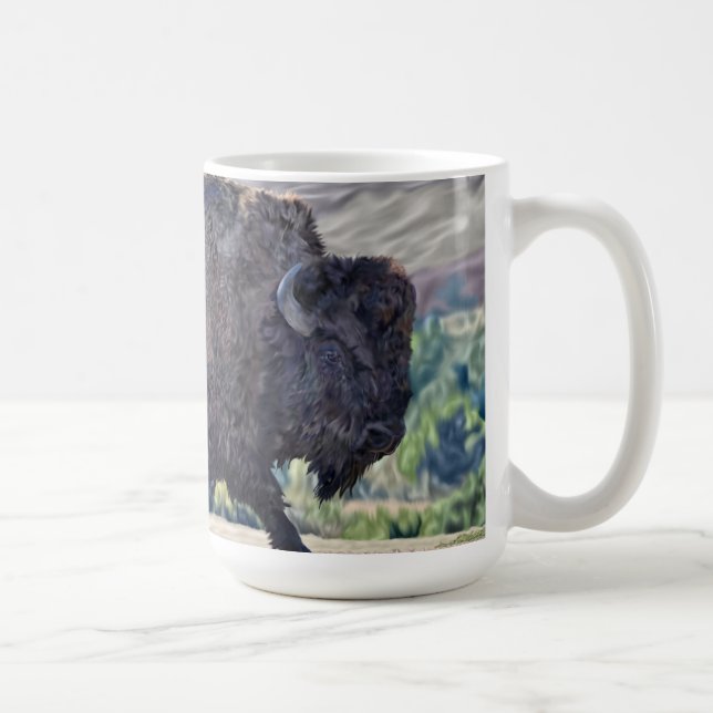 Mug L'itinérance de bison américain dans les prairies (Droite)