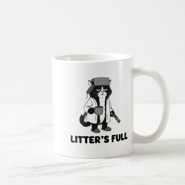 Mug Litter’s Full Funny Cat Christmas Humor Quote Long (Droite)