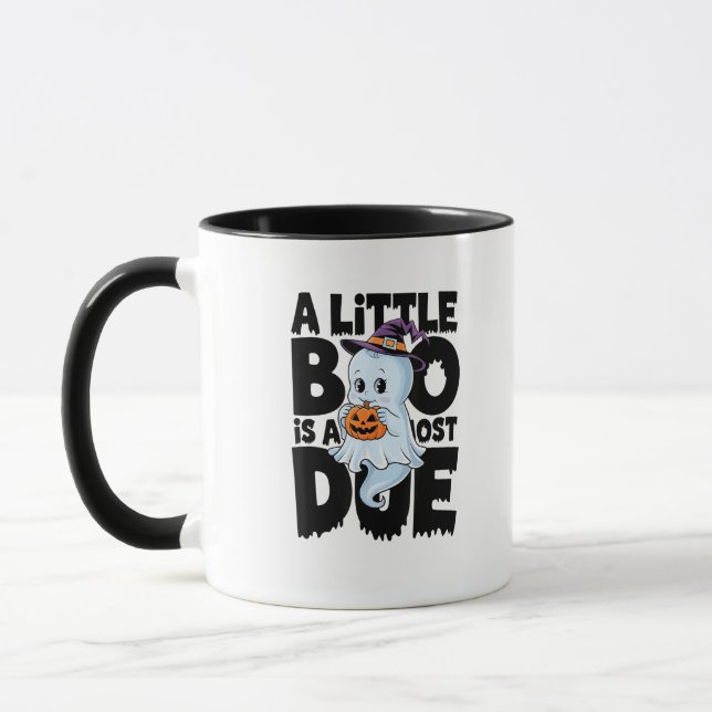 Mug Little Boo Est Presque Dû Mignonne Grossesse Hallo (Gauche)
