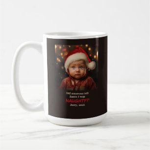 Mug Little Boy Naughty List Photo de Noël