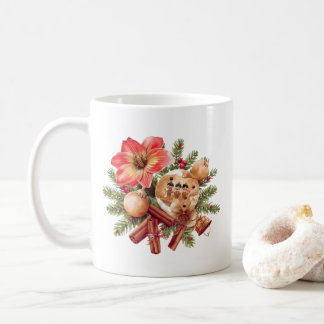 Mug Little Brownies Gingerbread with Red Amaryllis