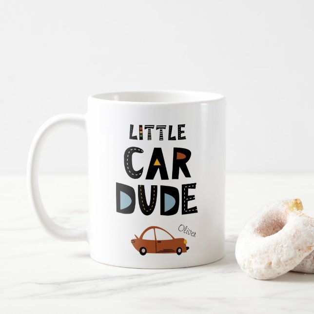 Mug Little Car Dude Prénom Garçon (Avec donut)
