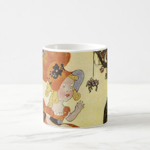 Mug Little Miss Muffet & Spider, Vintage Mère Goose