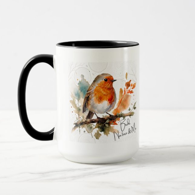 Mug Little Robin - Oiseaux, Nature & Moi  (Gauche)