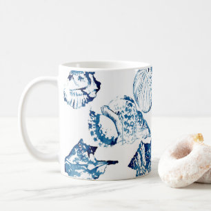 Mug littoral chic indigo bleu marine