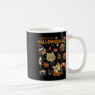Mug Live Halloween Citrouille Vintage sorcier fantôme 