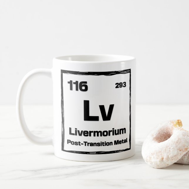 Mug Livermorium (Lv) - Tableau Périodique des Éléments (Avec donut)