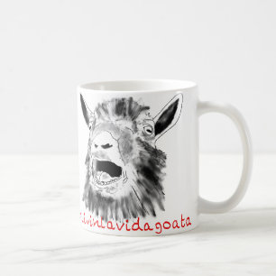 Mug Livin La Vida Goata Drôle hurler Dessin de chèvre