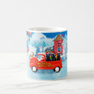 Mug Livraison de Noël de chien du Labrador Camion Neig