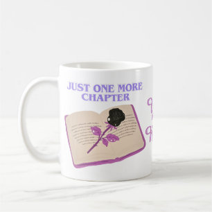 Mug Livre Amour Rose Noire Juste Un Chapitre de Plus