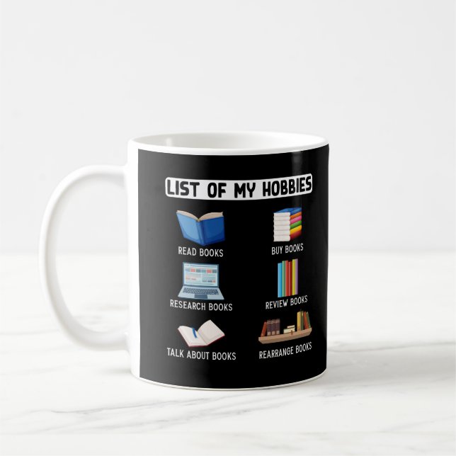 Mug Livre amusant Humour de l'amour livre Lecture (Gauche)