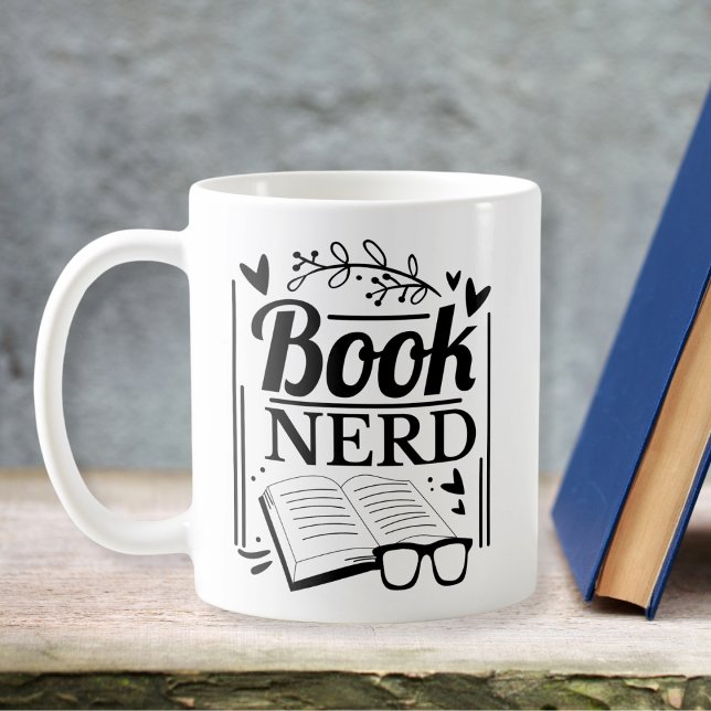 Mug Livre de devis mignon amusant Nerd (Créateur téléchargé)