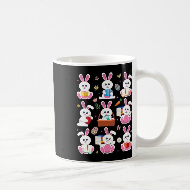 Mug Livre de lecture de lapin Pâques Rabbit Lecteur de (Droite)