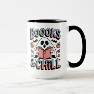 Mug Livre de lecture éffrayant du fantôme