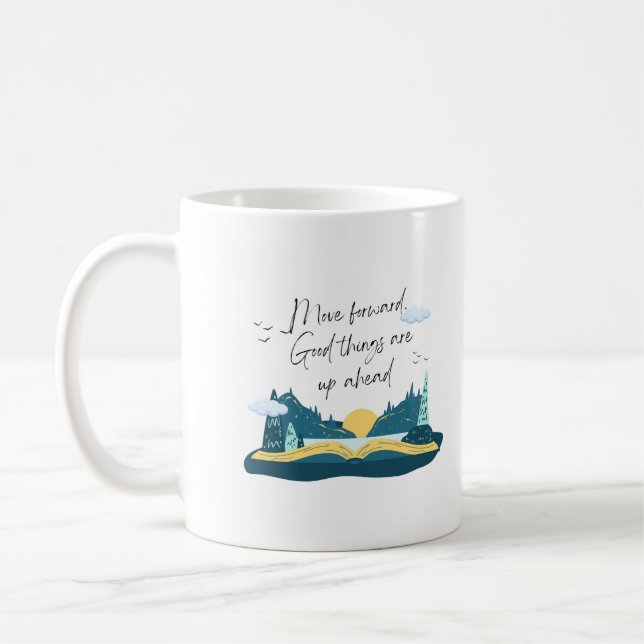 Mug Livre d'inspiration bleu serein (Gauche)
