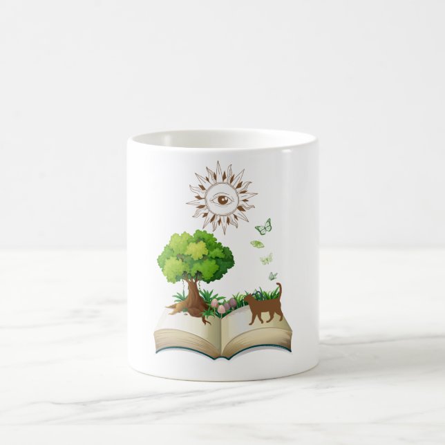 Mug Livre et Chat coloré (Centre)