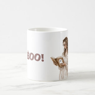 Mug Livre fantôme crémeux cosy Boo Halloween