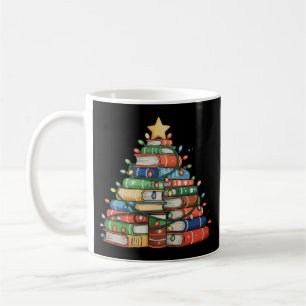 Mug Livre Noël Arbre Lumières Professeur Bibliothécair