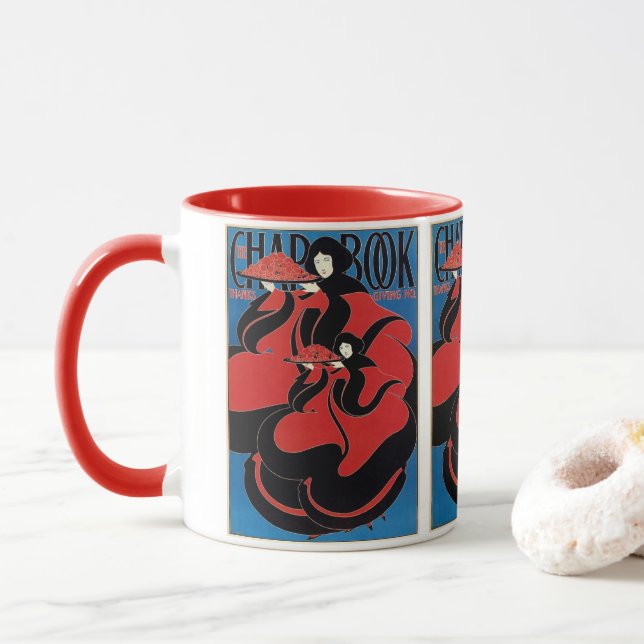 Mug Livre vintage Art Nouveau Chap Thankesgiving (Avec donut)
