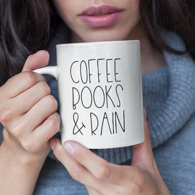 Mug Livres à café et pluie (Créateur téléchargé)