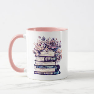 Mug Livres d'antiquités personnalisés et Roses