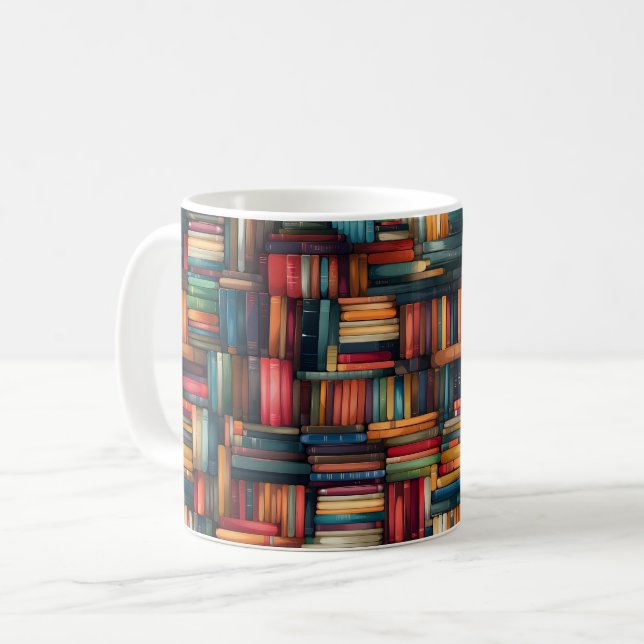 Mug Livres de bibliothèque (Devant gauche)