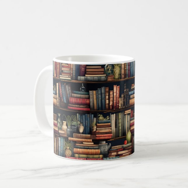 Mug Livres de bibliothèque (Devant gauche)