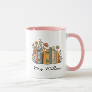 Mug Livres de Fleurs Personnalisés, mug de café po