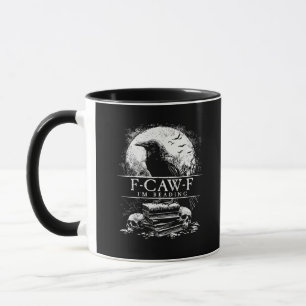 Mug Livres drôles F-Caw-F Crânes Gothiques