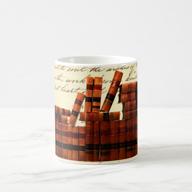 Mug Livres en cuir anciens (Centre)