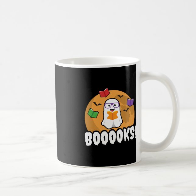 Mug Livres Ghost Boo Lire Livres Bibliothèque Cadeau F (Droite)