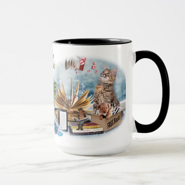 Mug Livres gratuits pour Noël (Droite)