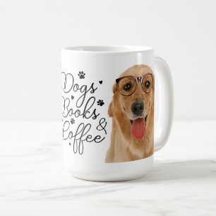 Mug Livres Lecture Café Chiot Chien Retriever Doré