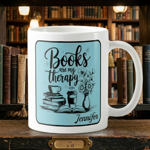 Mug Livres Personnalisés Sont Ma Thérapie Bookworms Bl