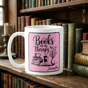 Mug Livres Personnalisés Sont Ma Thérapie Bookworms Ro