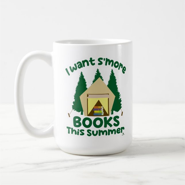 Mug Livres Smore Été Slogan de lecture drôle (Gauche)