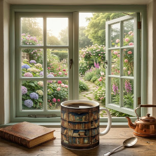Mug Livres vintages Sur L'Étagère Bibliothèque