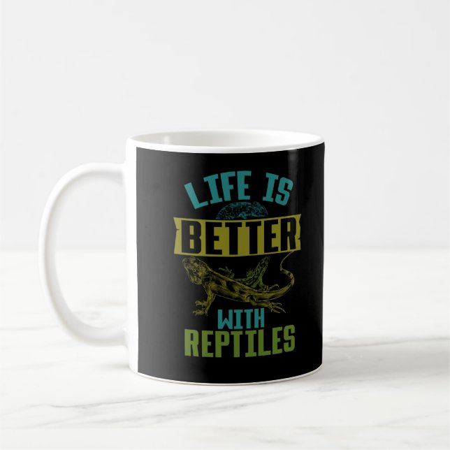 Mug Lizard Serpent Chameleon Reptiles Lover (Gauche)
