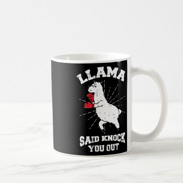 Mug Llama Dit Vous Frapper En Boxe Drôle Halloween Gi (Droite)