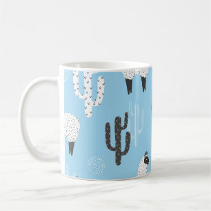 Mug Llama et cactus, motif mignon.