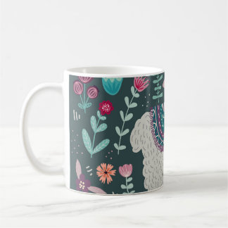 Mug Llama florale : Doodles Vintages tirés à la main