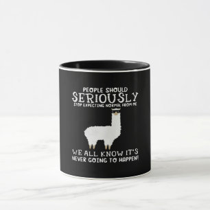 Mug Llama Gift Les gens devraient être sérieux