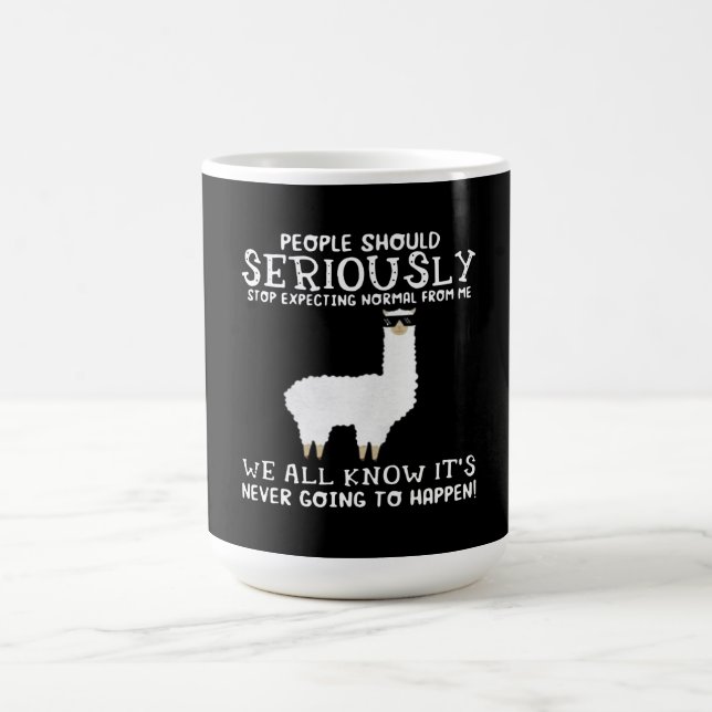 Mug Llama Gift | Les gens devraient être sérieux (Centre)
