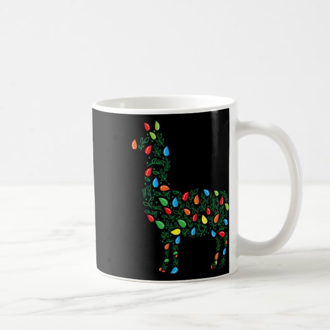 Mug Llama illuminations de Noël Animaux robustes Lover (Droite)