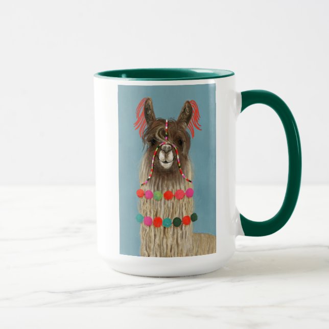 Mug Llama ornée - Brown (Droite)