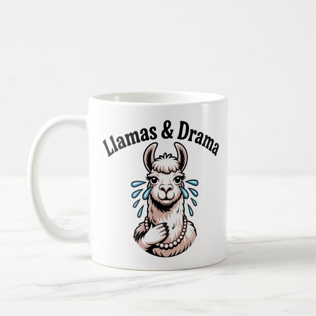 Mug Llama sans drame Lunettes de soleil drôles et impe (Gauche)