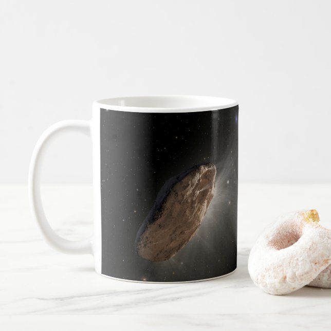 Mug L'objet interstellaire Wayward Oumuamua. (Avec donut)